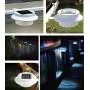 4 Pack Deal - FALOVE Outdoor Solar Gutter LED Lights - White Sun Power Smart Solar Gutter Night Utility Security Light