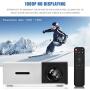Vbestlife Mini Projector,Portable 1080P 600lm 4 : 3 LED Projector Home Cinema Theater Movie Support Laptop PC Smartphone HDMI Input,Great Gift Pocket Projector for Party Camping (Black&White)