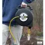 40 Ft Retractable Extension Cord Reel - 2 in 1 Mountable & Portable Power Cord Reel with 3 Electrical Outlets - 12/3 SJTW Heavy Duty Yellow Cable - Perfect for Hanging from Your Garage Ceiling