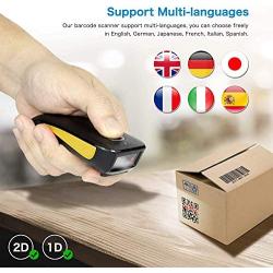 NETUM QR Code Scanner, Mini Barcode Scanner Bluetooth Compatible, Small Portable USB 1D 2D Bar Code Scanner for Inventory, 2.4G Cordless Image Reader for Tablet iPhone iPad Android iOS PC POS