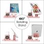 BENTOBEN 3 in 1 Charging Stand for Apple Watch Series 5/4/3/2, Airpods 2/1, Compatible with iPhone 12 Pro 2020 11 SE XS MAX XR XS 8 7 6 6 Plus 5s, iPad Tablet Stand (Original Cable Required),Rose Gold