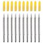 HQMaster 30 Degree Vinyl Cutter Blades Lettering Blade for Graphtec Cutting Plotter, Yellow Cap Pack Of 10 with Springs