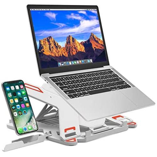 Besign Adjustable Laptop Stand, Ergonomic Riser Notebook Computer Holder Stand Compatible with Air, Pro, Dell XPS, HP, Lenovo More 10-15.6'' Laptops, White