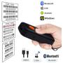 Portable Handheld Mini 2D Bluetooth Wireless Barcode Scanner,Symcode USB CCD QR Bar Code Reader Able to Scan Codes on Screen Scanner for POS/Android/iOS/iMac/Ipad