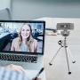 Lightweight Mini Tripod for Webcam, NexiGo Upgraded Extendable Tripod Stand, Compatible with Logitech Webcam C920 C922 C930e C920x Brio, for Vlogging, Live Streaming, Zoom Meeting