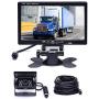 Hikity Backup Camera and Monitor Kit, Waterproof 18 IR LED Night Vision Reverse Camera + 7'' TFT Rear View Monitor Vehicle Parking System for RV Bus Trailer Truck (65ft 4-Pin Aviation Video Cable)