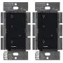 Lutron Caseta Wireless Smart Lighting Dimmer Switch for Wall & Ceiling Lights, PD-6WCL-BL, Black, Compatible with Alexa, Apple HomeKit, and the Google Assistant (2 pack) (black)