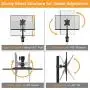 ErGear Monitor Mount for 13-27'' Computer Screens, Improved LCD/LED Monitor Riser, Height/Angle Adjustable Single Desk Mount Stand,Holds up to 17.6lbs, Black - EGCM12