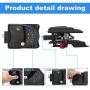 RV keyless Entry Door Lock Handle Latch with 20m Remote Controller,Zinc Alloy Keyless RV Door Handle for Travel Trailer Camper Bus Yacht Truck with Keypad & Fob
