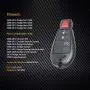 JalopyTrade Pair New Remote Compatible with 2009-2012 Dodge RAM 1500 2500 3500 Pickup Remote Start KEYLESS Remote Key FOB FOBIK + ONE Free Lanyard (2-DO-BL-LY)