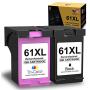 ONLYU Remanufactured Ink Cartridge Replacement for HP 61XL 61 XL for HP Envy 4500 5530 5534 5535 Deskjet 1000 1010 1510 1512 2540 3050 3510 Officejet 4630 4635 (1 Black,1 Tri-Color, 2 Pack)