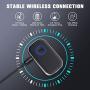 [2021 Upgraded] COMSOON Bluetooth 5.0 Receiver for Car, Noise Cancelling Bluetooth AUX Adapter, Bluetooth Music Receiver for Home Stereo, Wired Headphones, Hands-Free Calls(16H Battery Life/Dual Link)