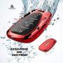 K LAKEY Key Fob Cover, Compatible with Key fob case Malibu Camaro Cruze Spark Volt Sonic Trax Equinox, Smart Car Key Soft TPU Case Shell Protector Key Fob with Alloy Keychain Blue Silver