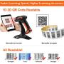 Tera Fully Upgraded Industrial Wireless Barcode Scanner 1D 2D QR Code Reader Bluetooth 2.4G Wireless 2200mAh Built-in Battery Extreme Drop Resistance for Windows Mac Android iOS