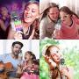 BlueFire Bluetooth 4 in 1 Karaoke Wireless Microphone with LED Lights, Portable Microphone for Kids, Girls, Boys and Adults (Silver)