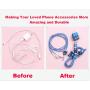 [2021 Upgrade Styles]DIY Protector Stitch Set,Data Cable USB Charger Data Line Earphone Wire Saver Protector Compatible for iPhone 7 8 Plus X iPad iPod iWatch Series (Stitch)