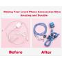 DIY Protector Stitch Set, Data Cable USB Charger Data Line Earphone Wire Saver Protector Compatible for iPhone 11 12 Pro Max XS XR X 7 8 Plus iPad iPod Series (Stitch)