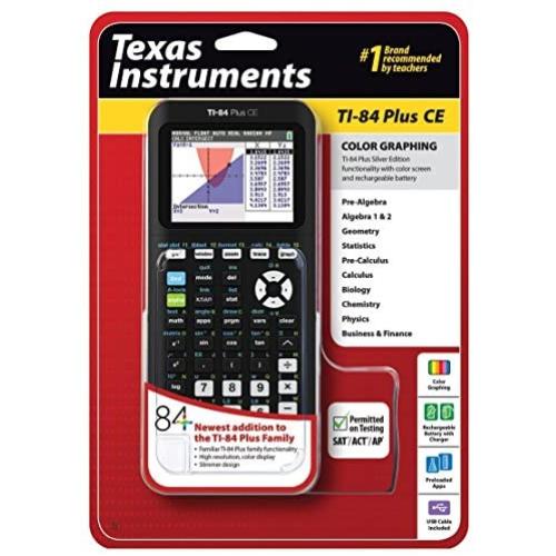 Texas Instruments TI-84 Plus CE Graphing Calculator, Black