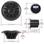 BOSS Audio Systems MCKGB350B.6 Weatherproof Marine Gauge Receiver and Speaker Package - IPX6 Receiver, 6.5 Inch Speakers, Bluetooth Audio, USB, MP3, AM/FM, NOAA Weather Band Tuner, No CD Player, 1 pair black speakers, One Pair of 6.5 inch