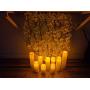 Flameless Candles,Salipt LED Flickering Candles Set of 10 (H 4'' 5'' 6'' 7'' xD 2.2'') Waterproof Flameless Candles, Resin Plastic, Indoor Outdoor Use,White