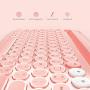 Bluetooth Keyboard, Jelly Comb Multi-Device Universal Bluetooth Rechargeable Keyboard with Integrated Stand for iPad Tablet Smartphone PC MacBook Android iOS Windows Devices-B046 (Pink)