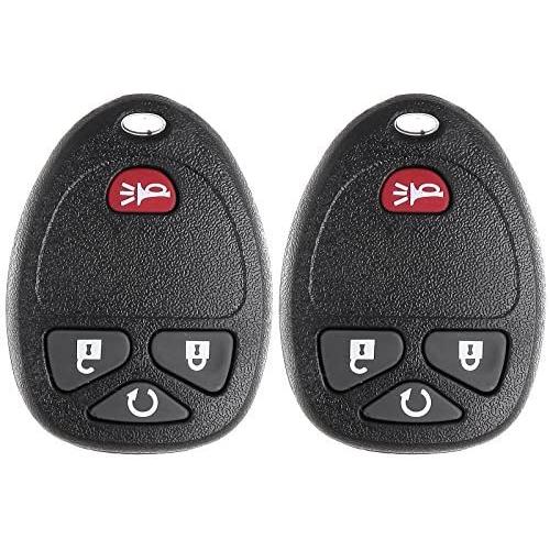 ECCPP Replacement fit for 4 Buttons Keyless Entry Remote Fob Key Fob 07-16 Chevrolet GMC Pontiac Cadillac Buick Saturn Suzuki Series M3N5WY8109 (Pack of 2)