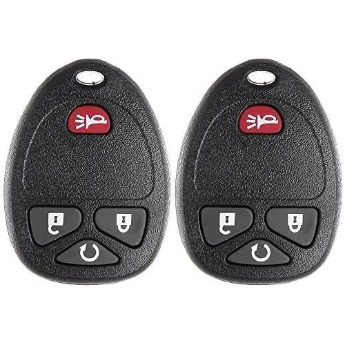 ECCPP Replacement fit for 4 Buttons Keyless Entry Remote Fob Key Fob 07-16 Chevrolet GMC Pontiac Cadillac Buick Saturn Suzuki Series M3N5WY8109 (Pack of 2)