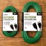 Otimo 50 Ft 16/3 Outdoor Light Duty Extension Cord - 3 Prong Extension Cord, Green