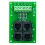 Electronics-Salon RJ11/RJ12 6P6C Jack 4-Way Buss Breakout Board, Terminal Block, Connector.