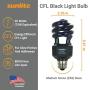 Sunlite 05647-SU CFL Black Light Bulb (BLB), Perfect for Halloween, Spiral Blacklight, 20 Watts, 120 Volts, Medium Base (E26), 463nm, UL Listed, 8 Pack, 8 Count