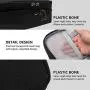 KALIM Cable Organizer Bag, Waterproof Electronic Accessories Soft Case, Traveling Wire Bag for iPad Mini Cables Phone Chargers Adapter Flash Hard Drive and More(Large/Black)