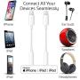 [Apple MFi Certified] iPhone 3.5 mm Headphone Jack Adapter, Lightning to 3.5mm Headphone Aux Audio Dongle Splitter Jack Adaptor Compatible for iPhone 11/11 Pro/XR/XS Max/X/8/7 Support All iOS System