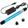 UV Germicidal Lamp UVC Light Bulb with Ozone Sterilization UV-C Sanitizer Wand Waterproof 5/20/60Minutes Timer (253.7nm with 185nm)