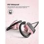 Pink Headphones, Otium Best Bluetooth Headphones Wireless Earbuds for Women Girls, Stereo Bass in-Ear IPX7 Waterproof Running Sports Earphones