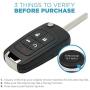 Keyless2Go Replacement for 5 Button Proximity Smart Key Cheverolet Buick GMC Remotes OHT05918179