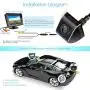 Car Rearview Camera, HD CCD Backup Camera Waterproof, Night Vision Reverse Camera with Parking Assist Line Mirror Image Parking Camera for 12V Vehicle Car Mini-Truck RV SUV Minivan Pickup Camper