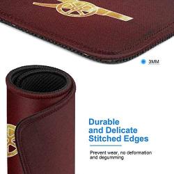 Golden Gun Mouse Pad with Stitched Edge, Premium-Textured Gaming Mouse Mat, Non-Slip Rubber Base Mousepad for Laptop, Computer & PC, 10.2x8.3x0.12 inch