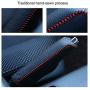 Civic Black Car Handbrake Cover Genuine Leather Dedicated Side Brake Protective Cover Lever Protective Cover for 2006 2007 2008 2009 2010 2011 Civic Accessories (Red Stitch)