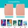ESR Rebound Magnetic Smart Case for iPad Pro 12.9'' 2020/2018, Convenient Magnetic Attachment [Supports Pencil Pairing & Charging] Smart Case Cover, Auto Sleep/Wake Trifold Stand Case - Rose Gold