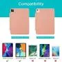 ESR Rebound Magnetic Smart Case for iPad Pro 12.9'' 2020/2018, Convenient Magnetic Attachment [Supports Pencil Pairing & Charging] Smart Case Cover, Auto Sleep/Wake Trifold Stand Case - Rose Gold