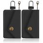 MONOJOY 2 Pack Faraday Bag Car Key Signal Blocker Pouch for Keyless Cars RFID Key Signal Blocking Pouch with Hook Securing Chain(Black)