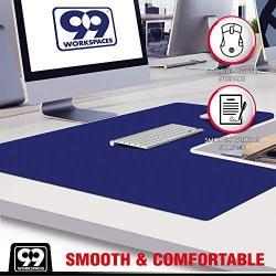 Multipurpose Office Corner Desk Pad and Computer Large Corner Desk Pad - Waterproof Office Desk Mat and Corner Desk Blotter Pad - Home Office Accessories - Durable Corner Desk Pad Protector (Blue)