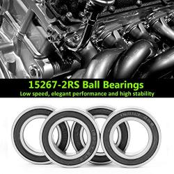 Rubber Sealed Bearings, 4Pcs 15267-2RS Deep Groove Ball Bearing 15x26x7 mm for Machine Tool, Electronic Equipment, etc
