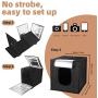 Amzdeal Photo Light Box 16''/40cm Folding Photo Box Adjustable Color Temperature&Brightness Light Box Photography Portable Photo Booth with 160 LED Studio Lights & 4 Backdrops for Photoshoot