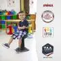 Storex Wiggle Stool, Adjustable Height 12”, 14”, 16”, or 18” for Active Seating in The Classroom, Blue (00301U01C)