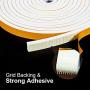 fowong White Door Weather Stripping 26 Feet, 1/2 Inch Wide X 1/4 Inch Thick, High Density Foam Tape Roll Neoprene Rubber Adhesive Weatherstrip Door Seal, Window Insulation, 2 Rolls X 13 Ft Each