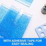 Fuxury Blue Anti-Static Bubble Pouches 7.5x7.5 Inch,2 Rolls 50 Packs Total Anti-Static Bubble Cushioning Wrap Pouch Bag Roll Bubble Bags Pouches