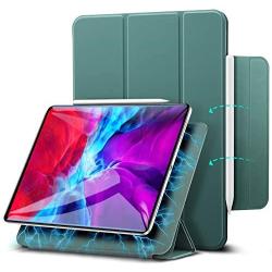 ESR Rebound Magnetic Smart Case for iPad Pro 12.9'' 2020 & 2018, Convenient Magnetic Attachment [Supports Pencil Pairing & Charging] Cover, Auto Sleep/Wake Trifold Stand Case - Forest Green