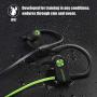 LETSCOM Bluetooth Headphones V5.0 IPX7 Waterproof, Wireless Sport Earphones, HiFi Bass Stereo Sweatproof Earbuds W/Mic, Noise Cancelling Headset for Workout, Running, Gym, 8 Hours Play time