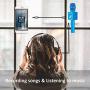 BONAOK Wireless Bluetooth Karaoke Microphone,3-in-1 Portable Handheld Karaoke Mic Speaker Machine Birthday Home Party for Android/iPhone/PC or All Smartphone (Q37 Blue)